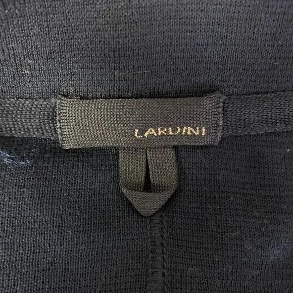 LARDINI Chest Size 44 Navy Heather Cotton Notch Lapel Sport Coat